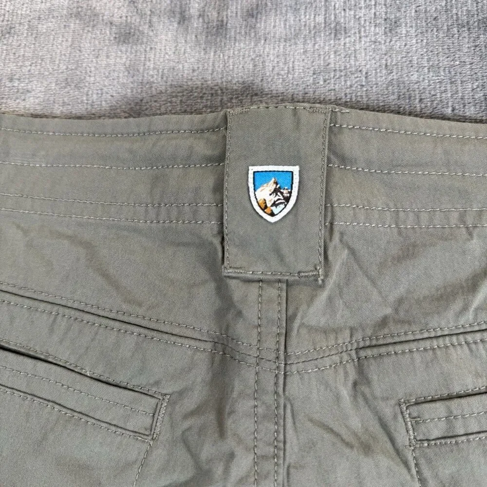 Kuhl Sz 6 Spire Shorts Womens Olive Gray Stretch Gorpcore Outdoor Hiking NWOT